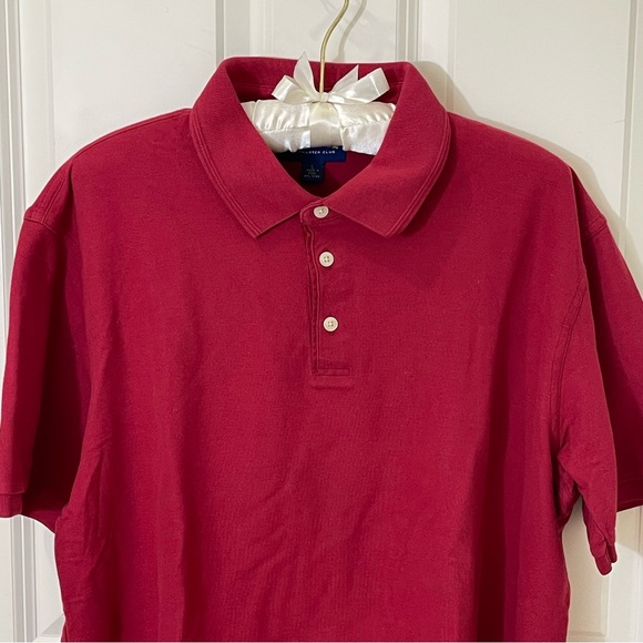 Club Room Deep Raspberry Red Polo Shirt - Picture 3 of 8